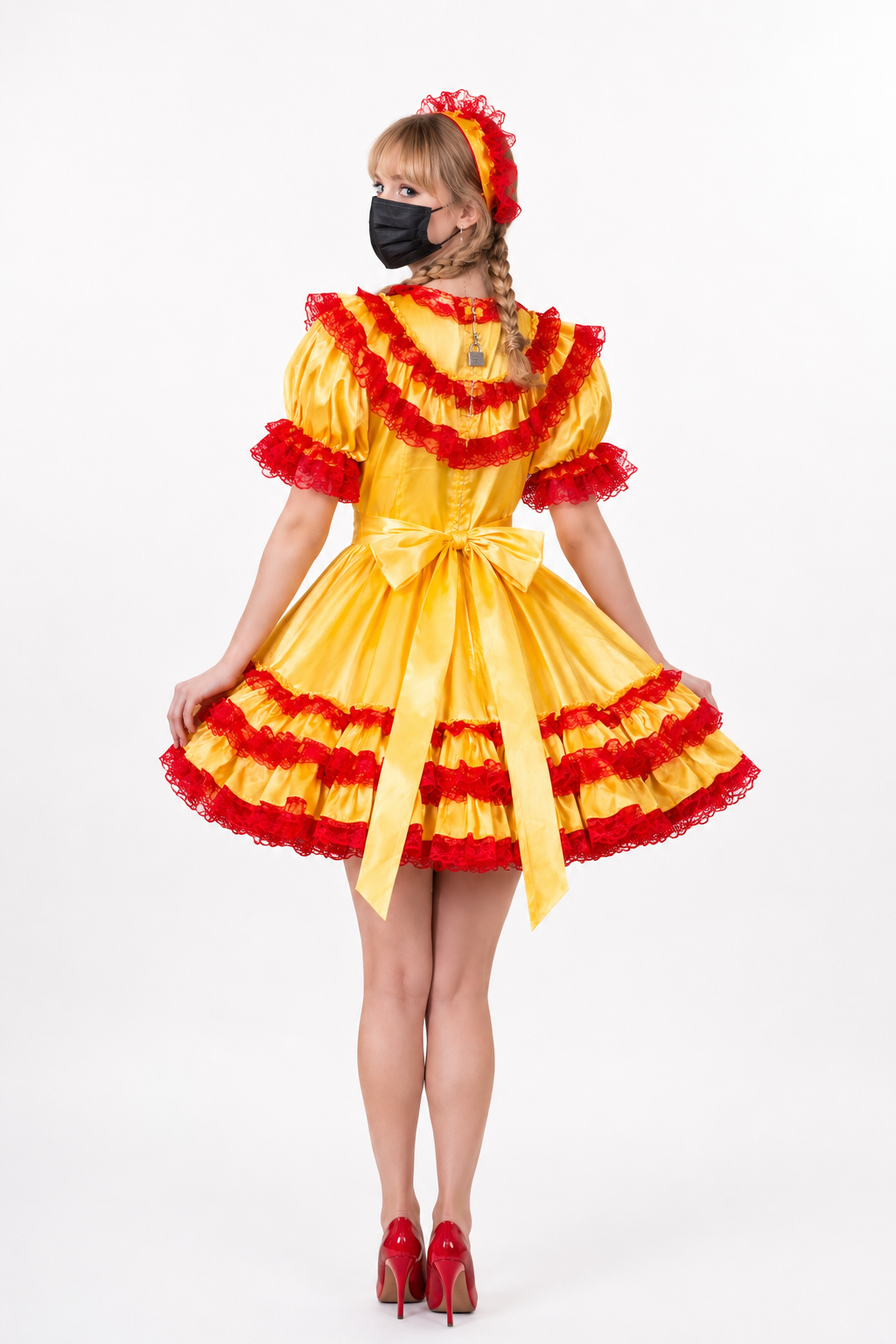 Yellow Satin Dress G3942