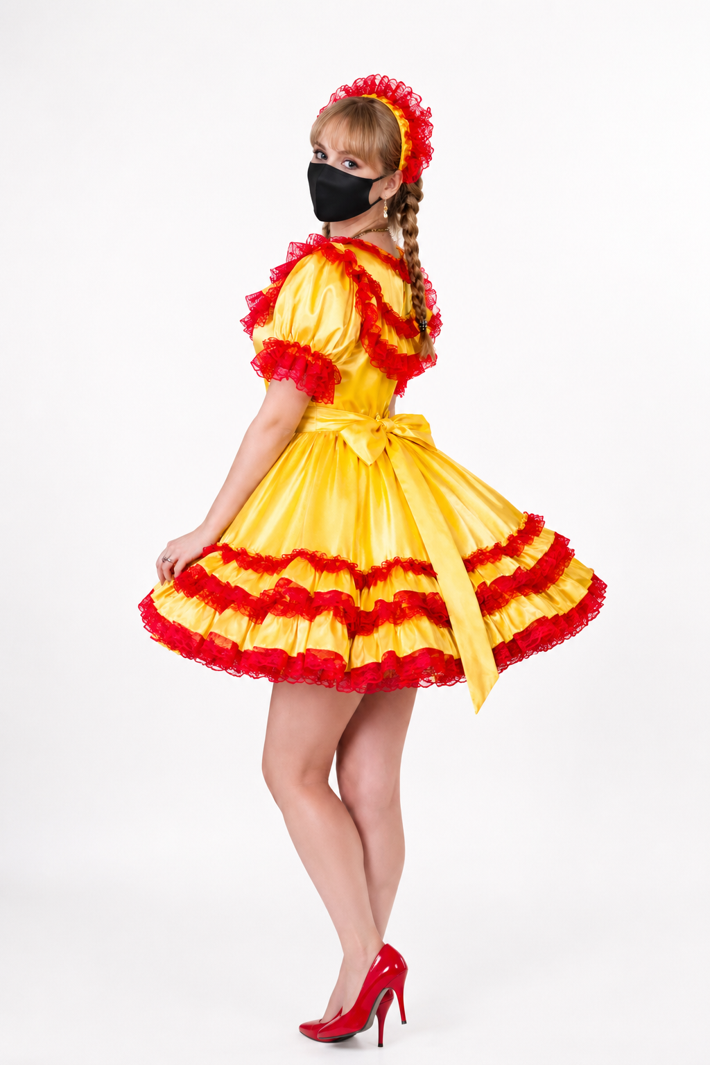 Yellow Satin Dress G3942