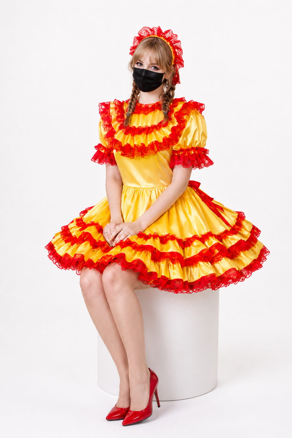 Yellow Satin Dress G3942