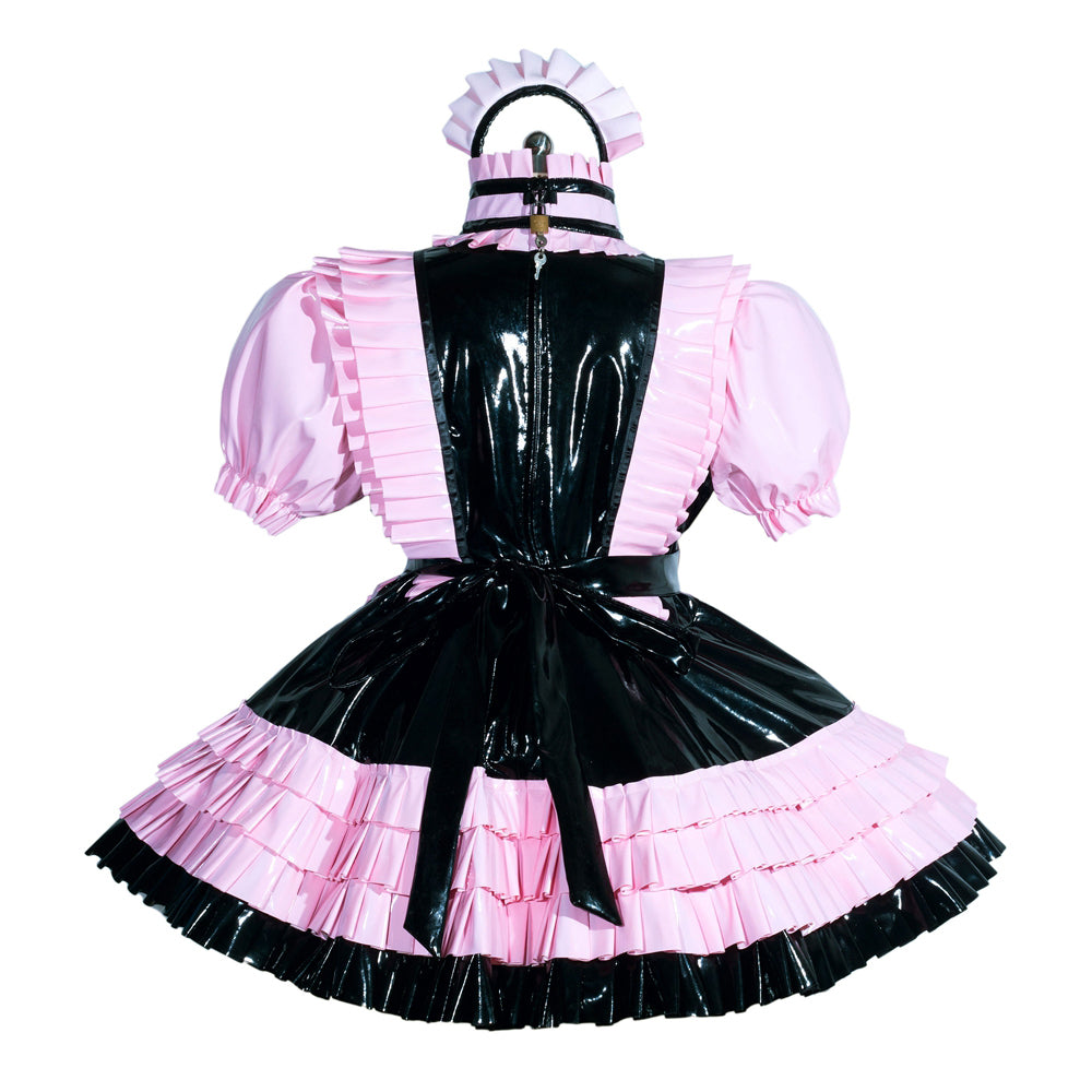 Robe noire moulante en PVC G3943