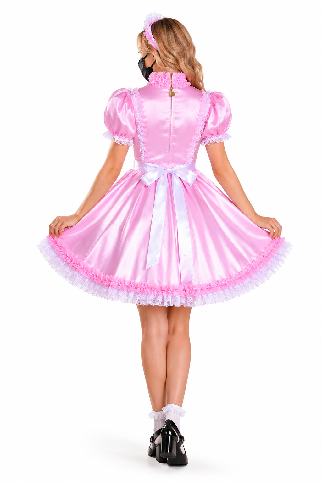 Baby Pink Satin Dress G3945