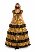 Gold Thin PVC Dress G3946