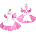rosa dünnes PVC-Kleid G395