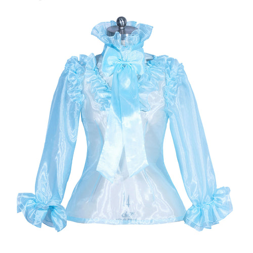 Baby Blue Organza Blouse G3950