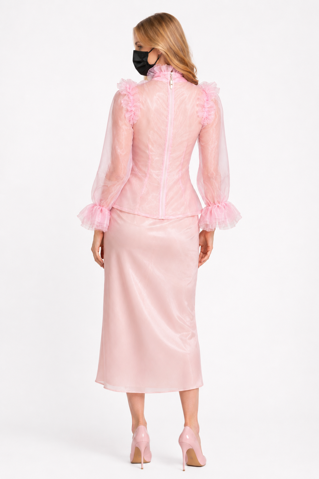 Baby Pink Organza Blouse G3951
