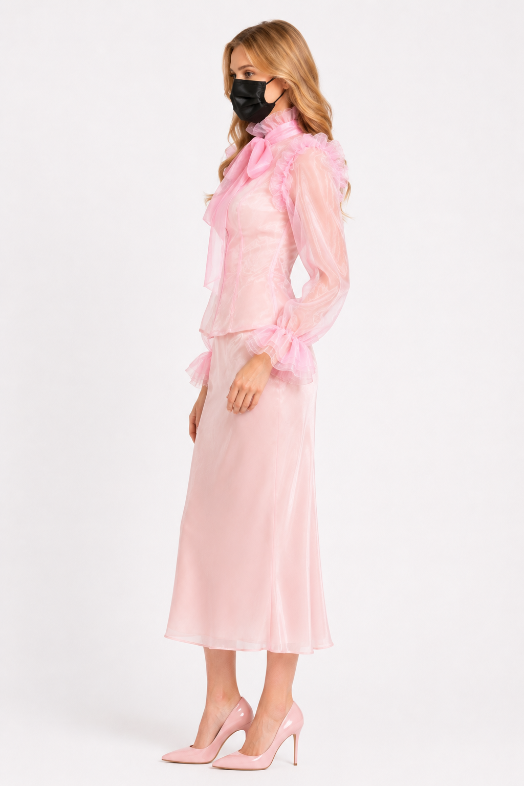 Baby Pink Organza Blouse G3951