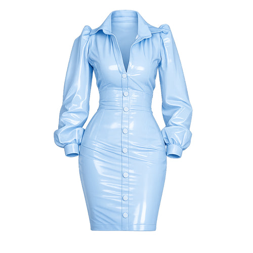 Robe Bébé Bleue Fine en PVC G3954