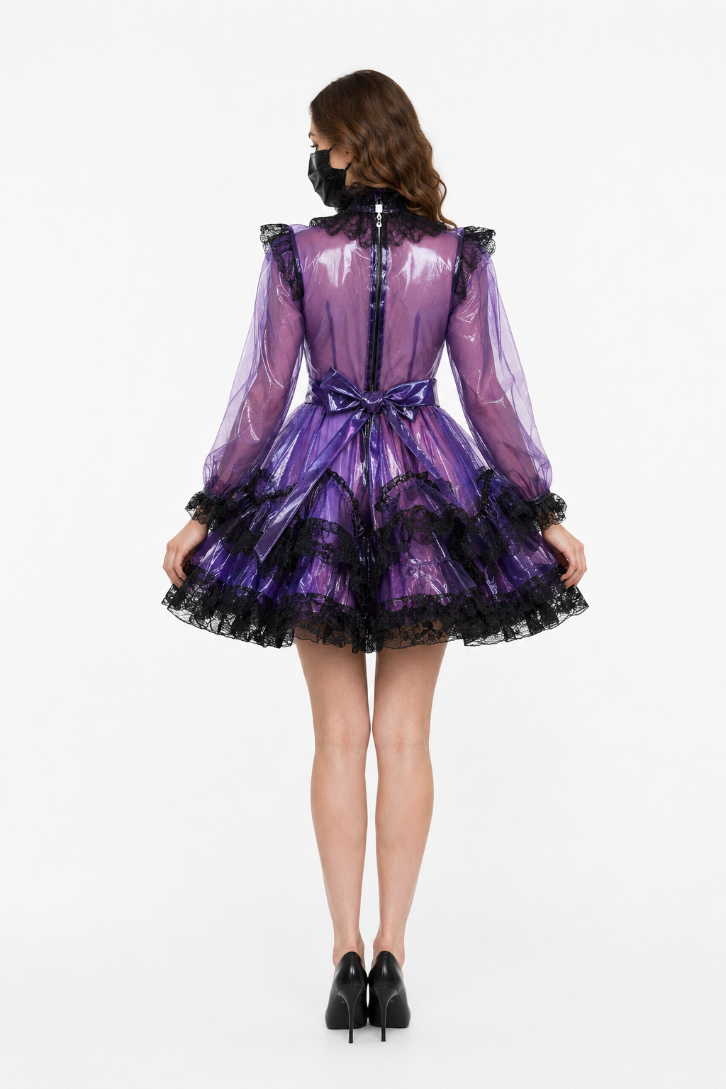 Purple Clear PVC Dress G3955