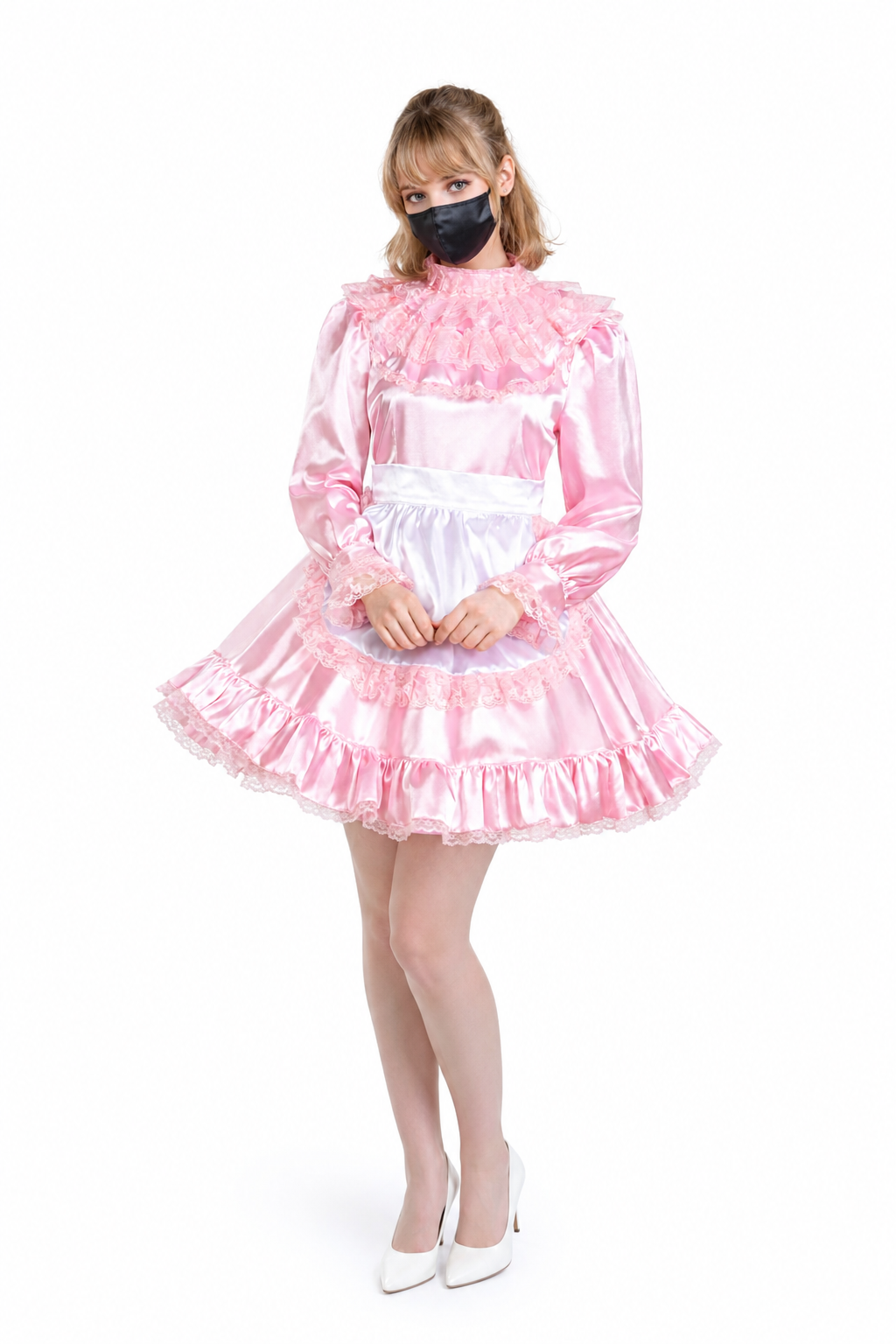 Baby Pink Satin Dress G3957