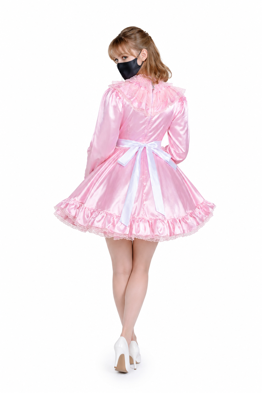 Baby Pink Satin Dress G3957