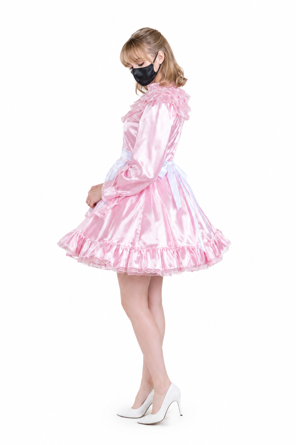 Baby Pink Satin Dress G3957