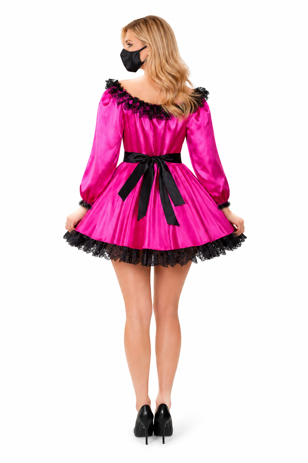 Robe en satin rose vif G3962
