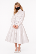 White Thin PVC Dress G3966