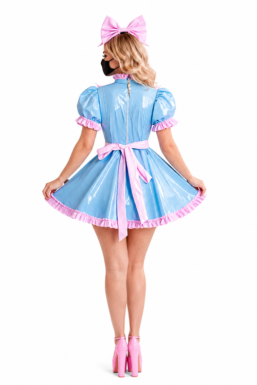 Baby Blue Thin PVC Romper G3967