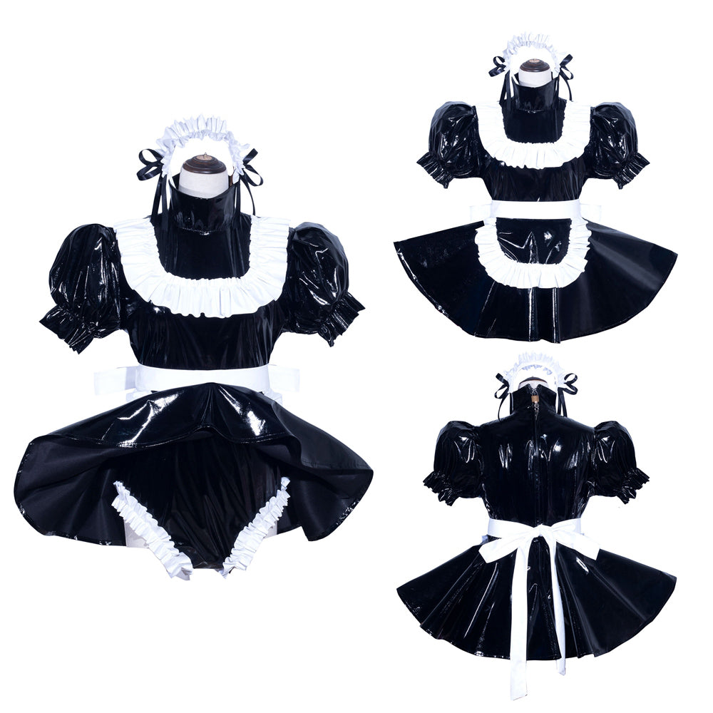 Combinaison Romper Fine en PVC Noir G3970