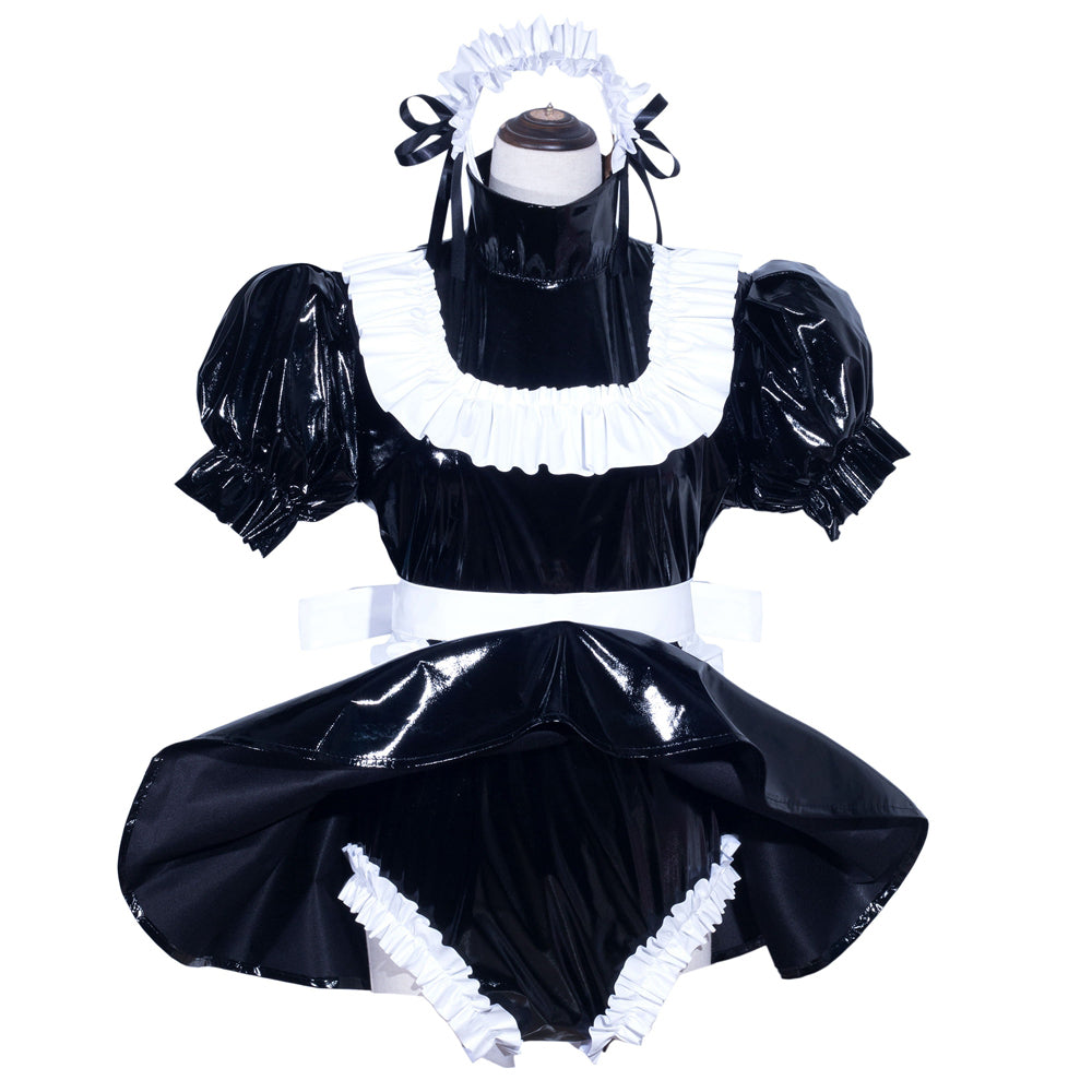Combinaison Romper Fine en PVC Noir G3970