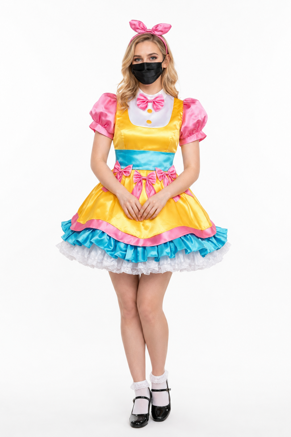 Multicolor Satin Dress G3974