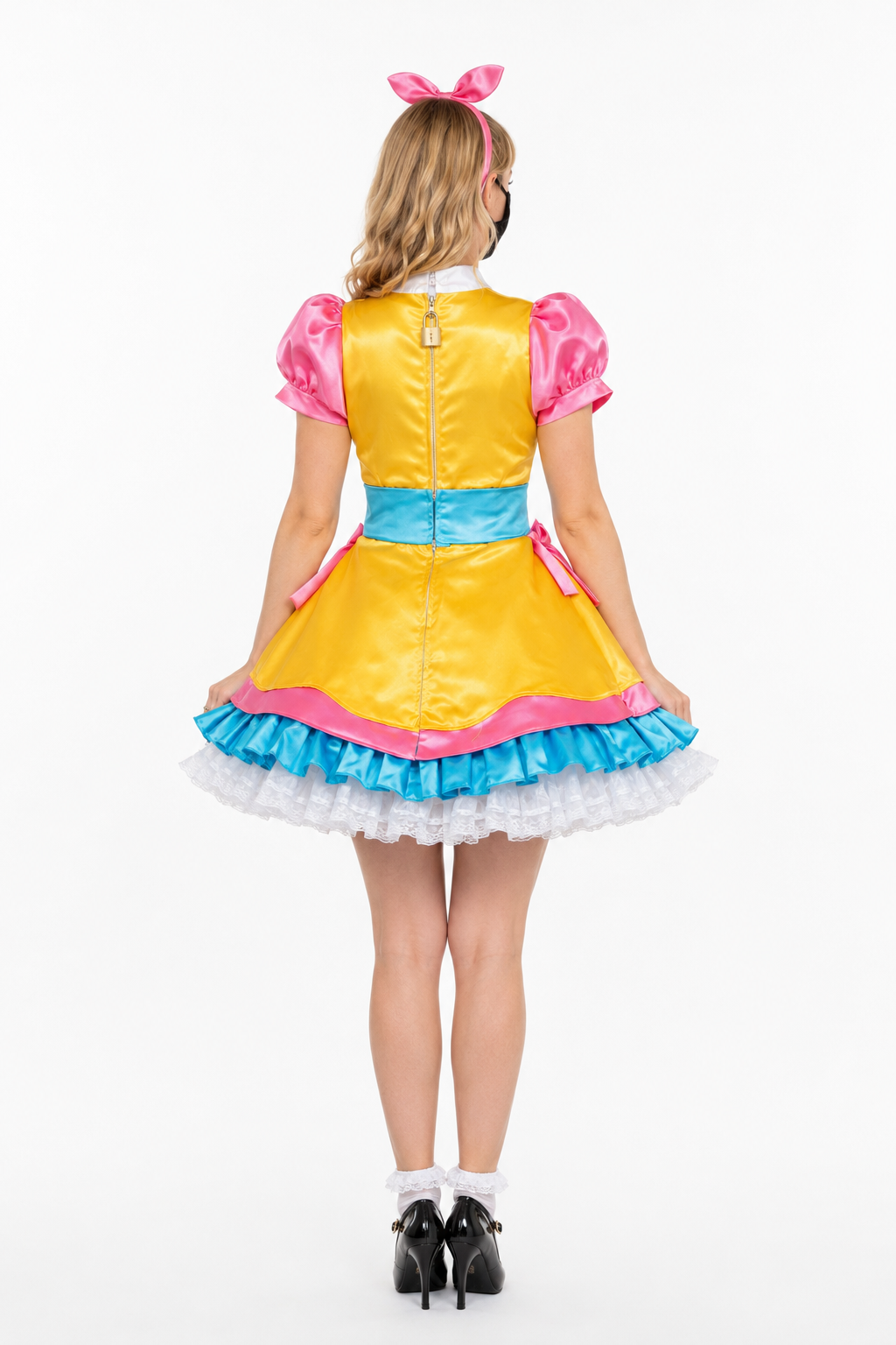 Multicolor Satin Dress G3974