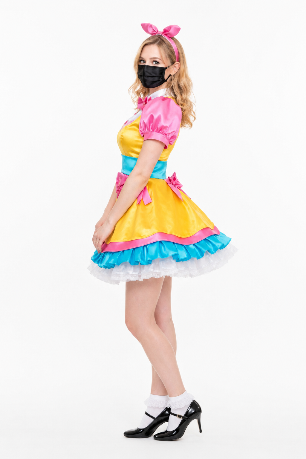 Multicolor Satin Dress G3974