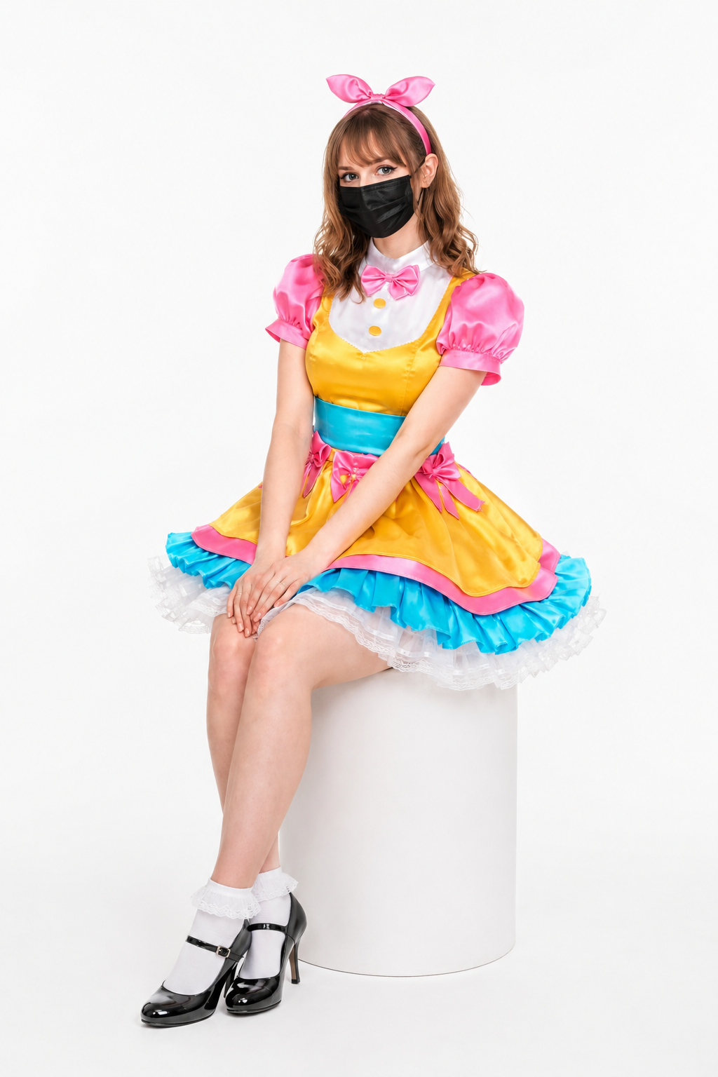 Multicolor Satin Dress G3974