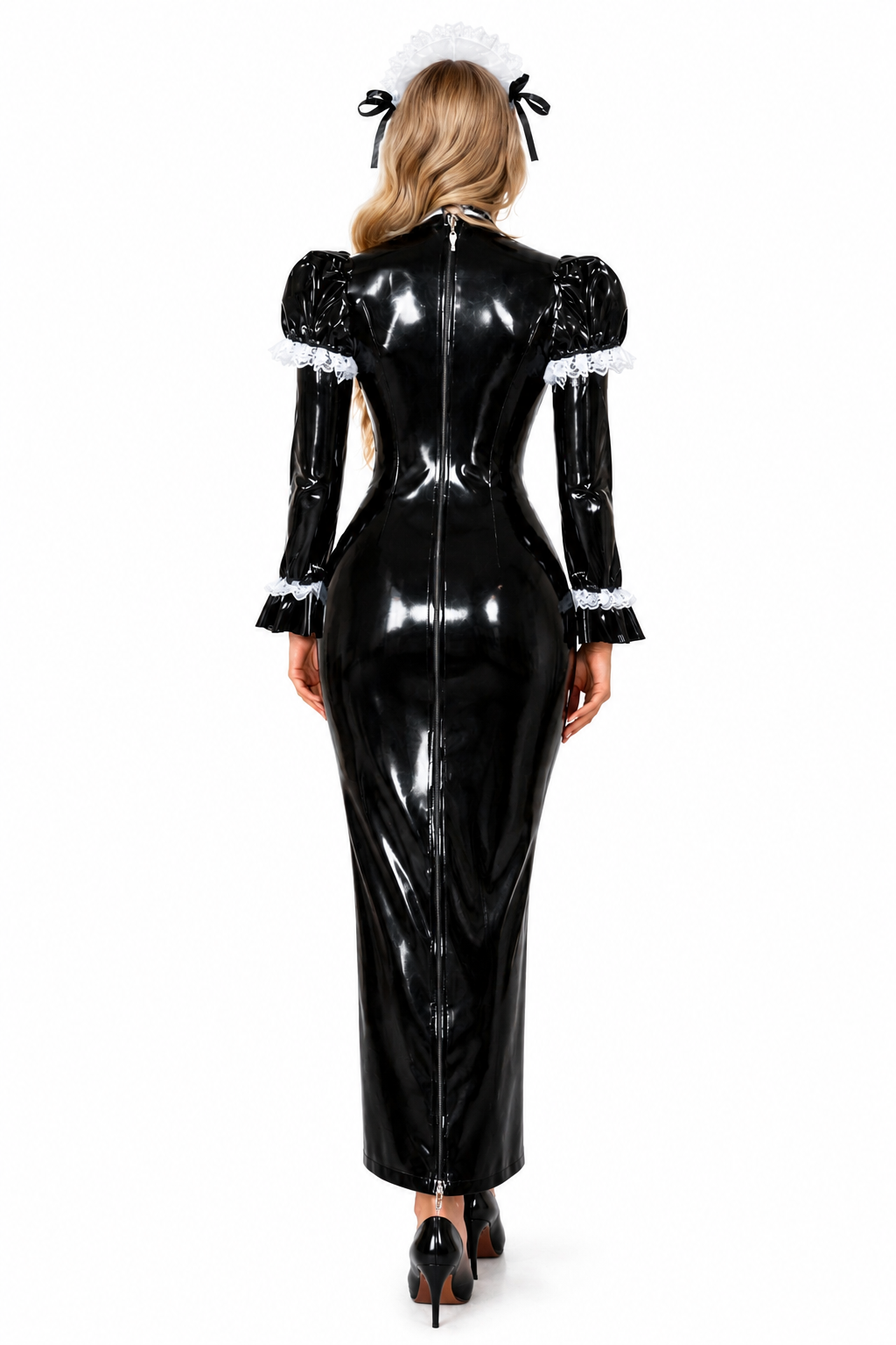 Robe noire en PVC fin G3986