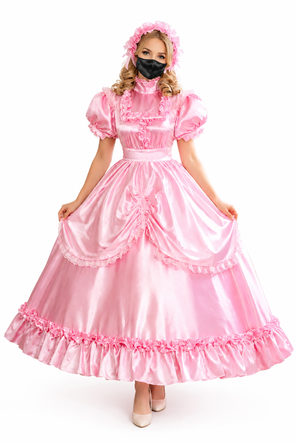 Baby Pink Satin Dress G3990