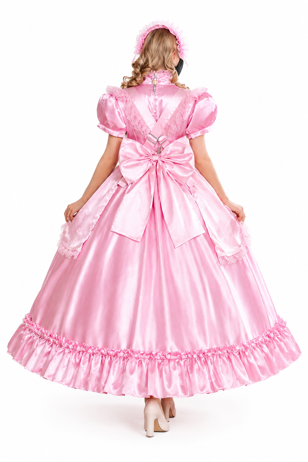 Baby Pink Satin Dress G3990