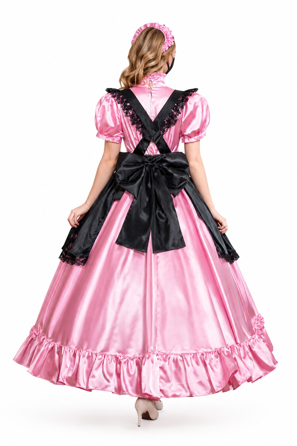 Baby Pink Satin Dress G3993