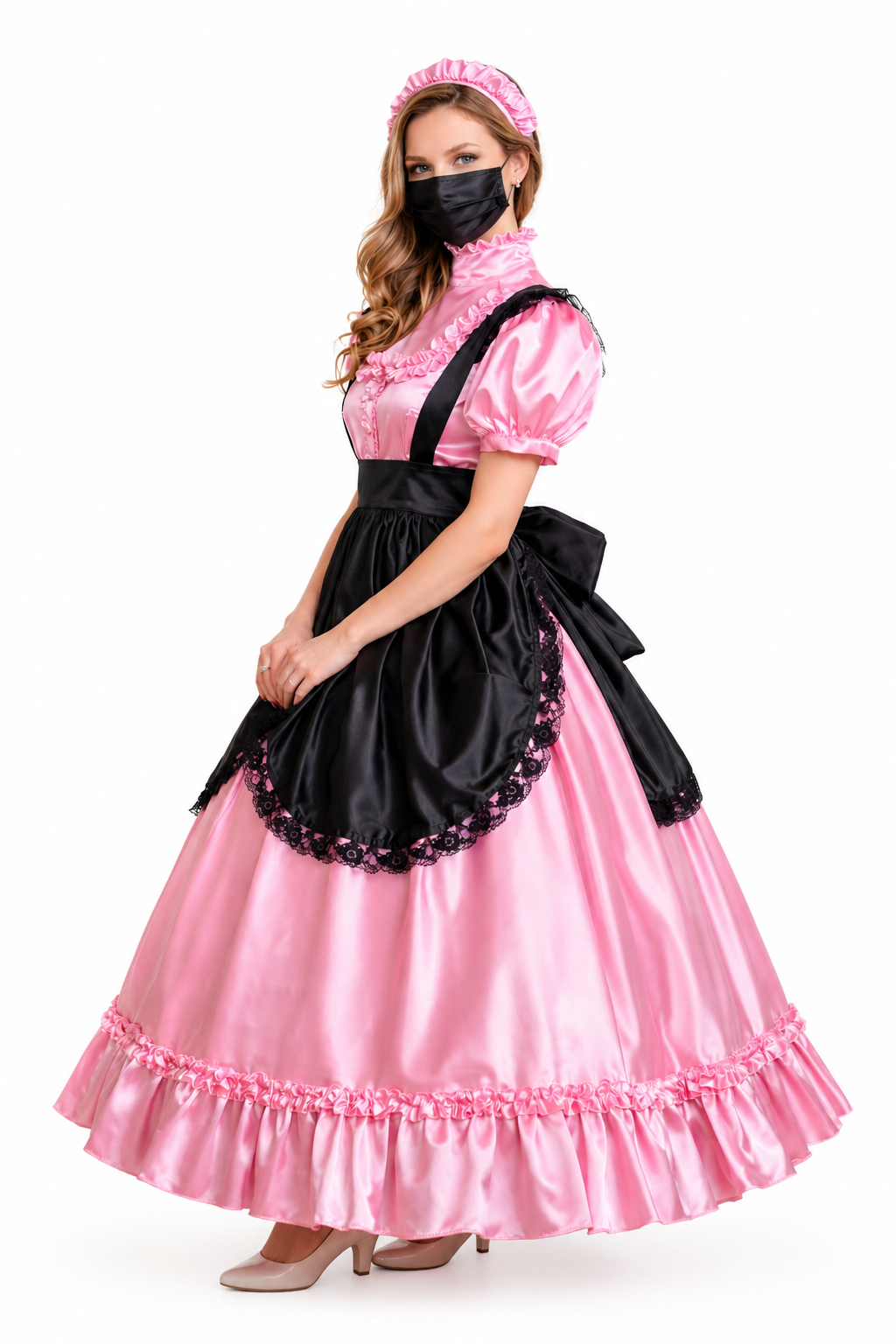 Baby Pink Satin Dress G3993