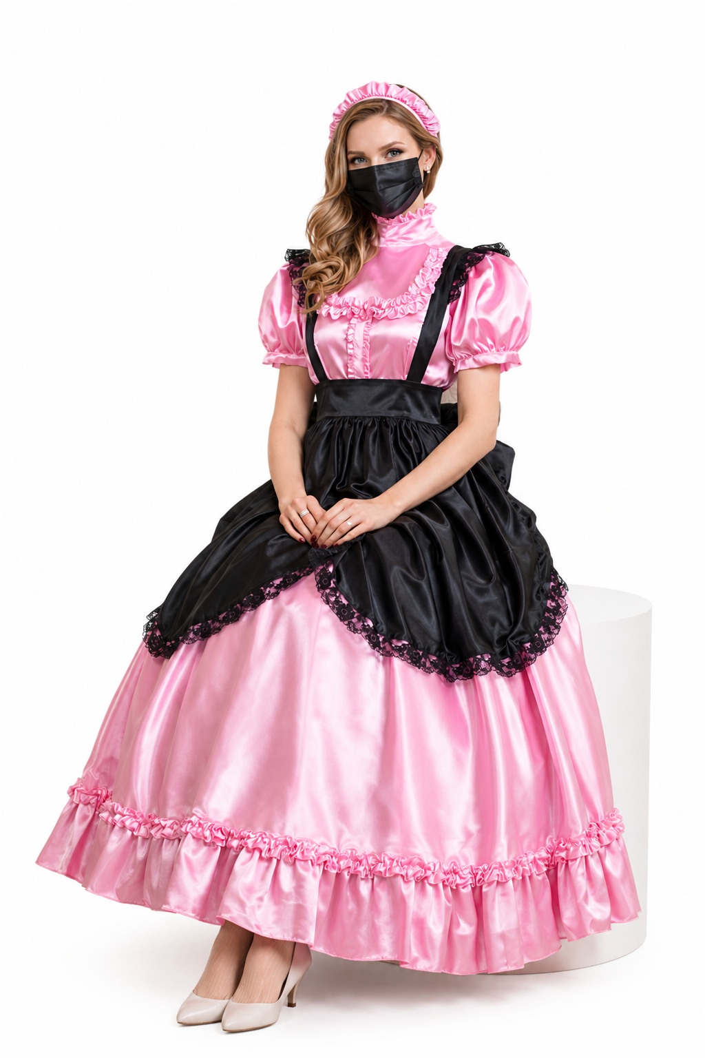 Baby Pink Satin Dress G3993