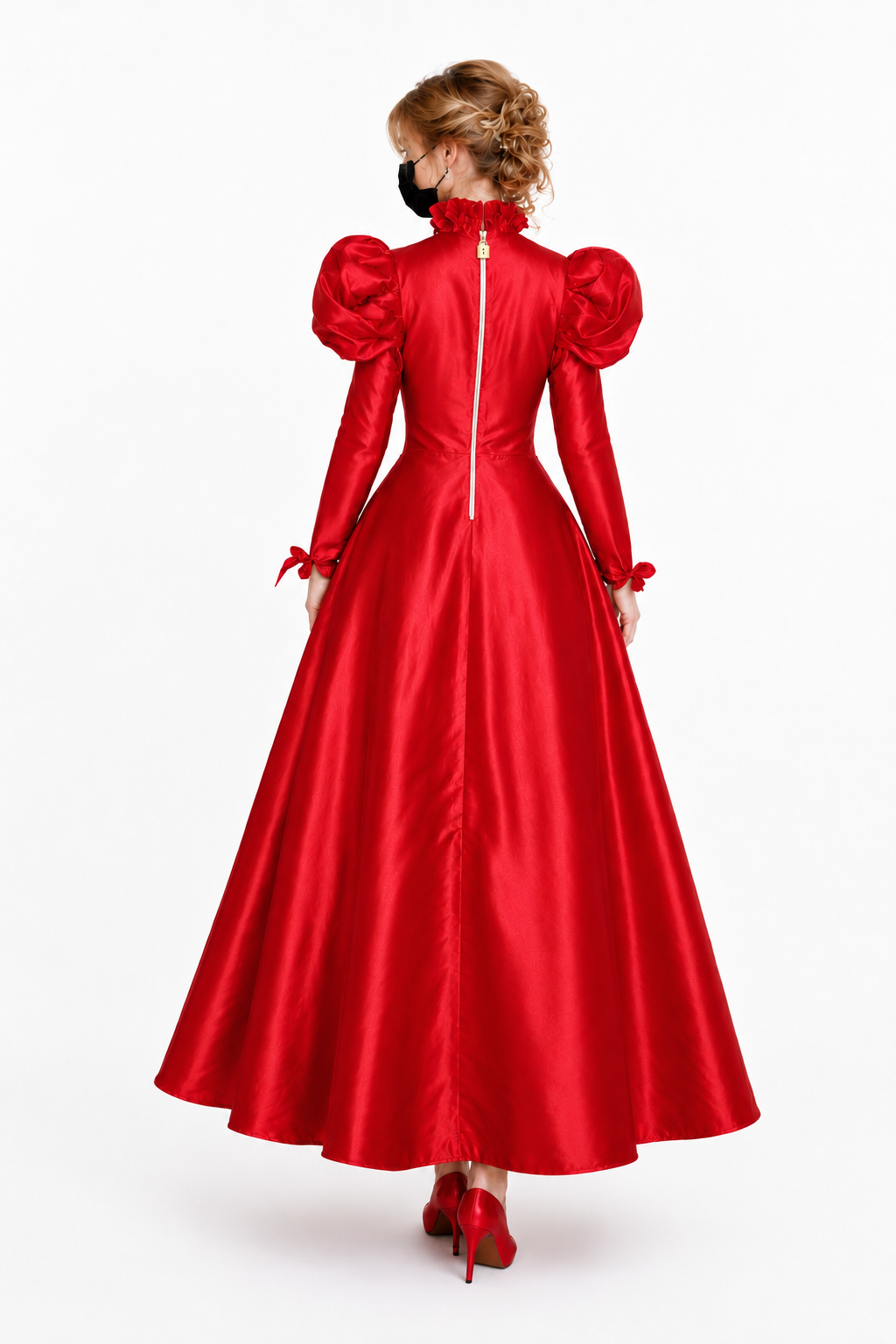 Red Satin Dress G3994
