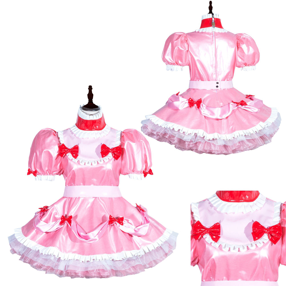 Baby Pink Leather Dress G3996