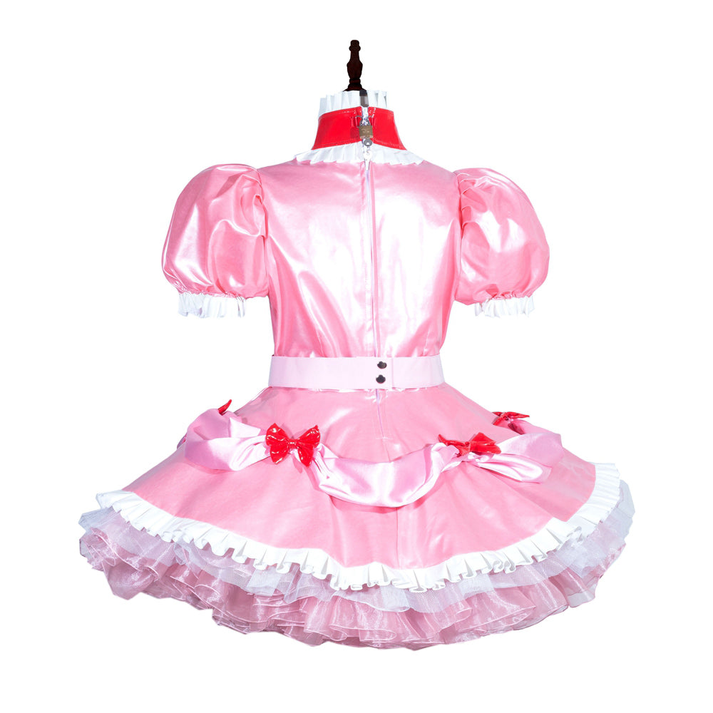 Baby Pink Leather Dress G3996