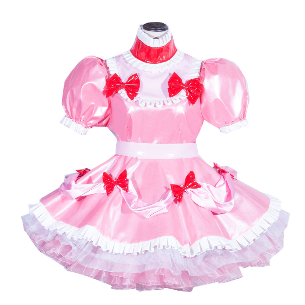 Baby Pink Leather Dress G3996