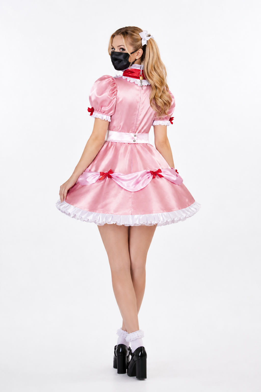Pink Satin Dress G3998