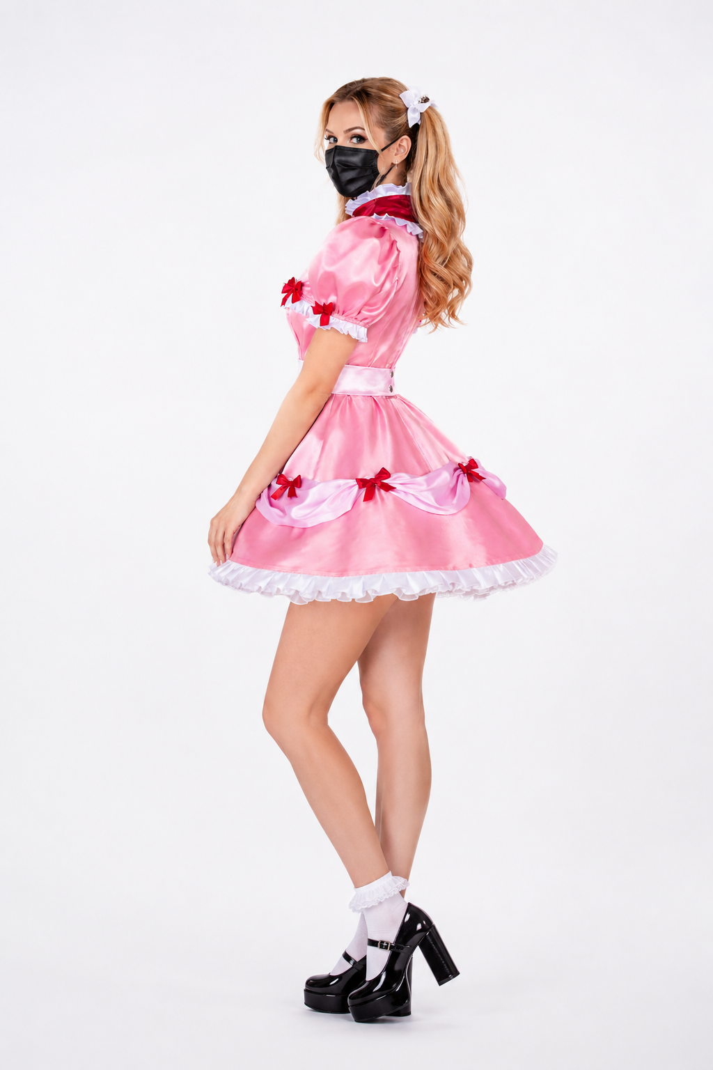 Pink Satin Dress G3998