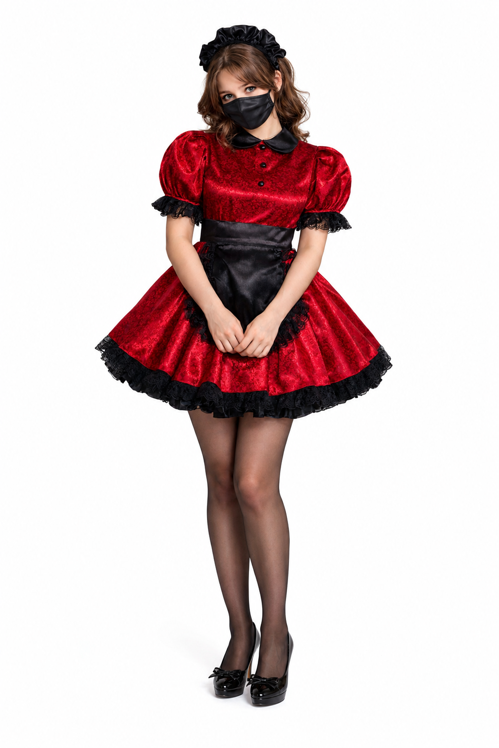 Red Satin Dress G4000