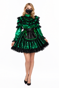 Green Satin Dress G4002