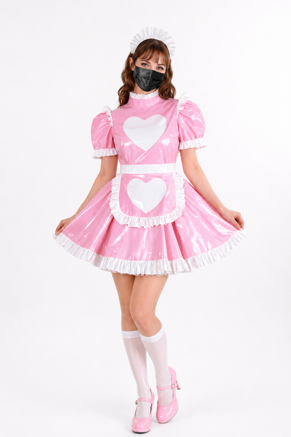 Baby Pink Thin PVC Dress G4003