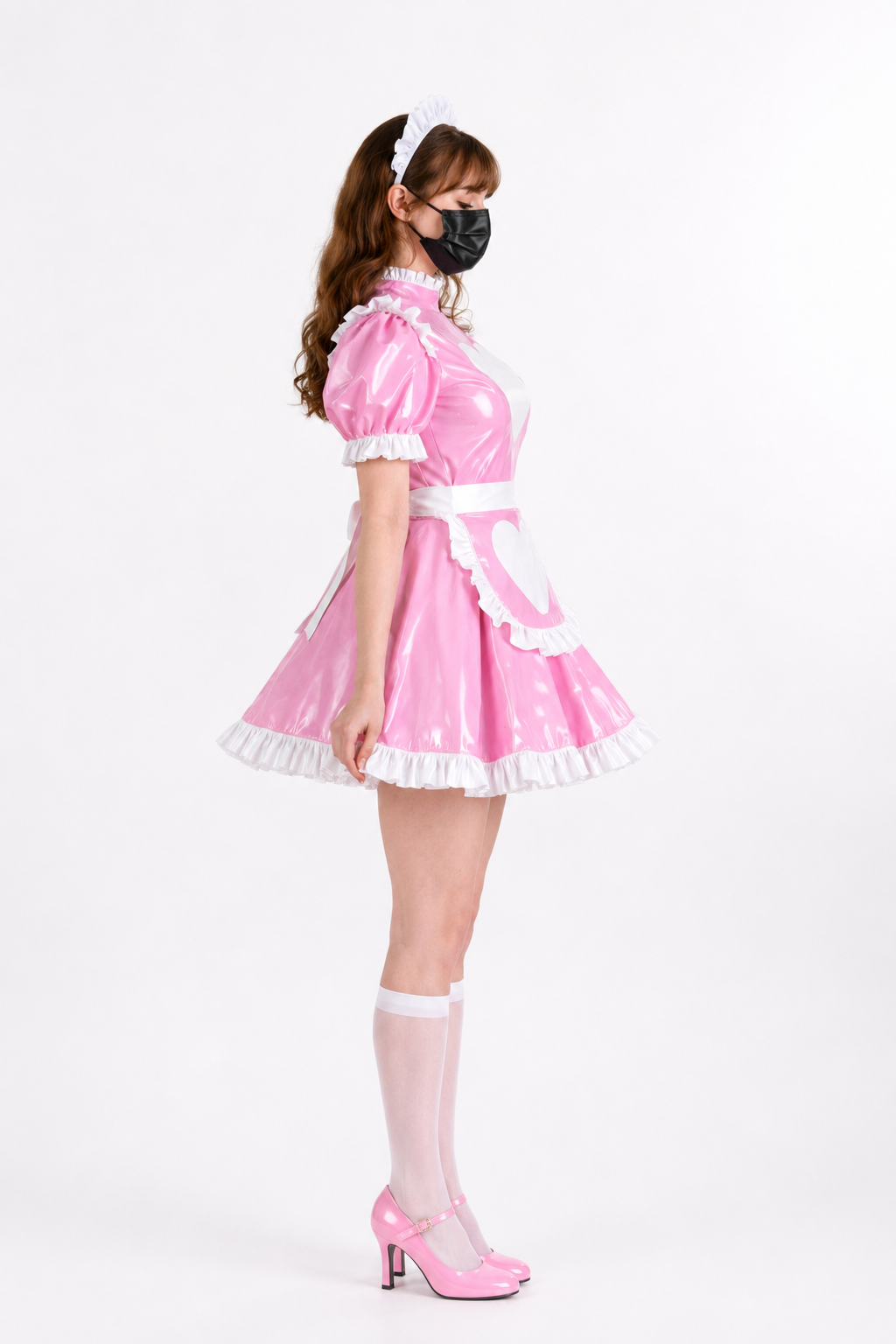 Baby Pink Thin PVC Dress G4003