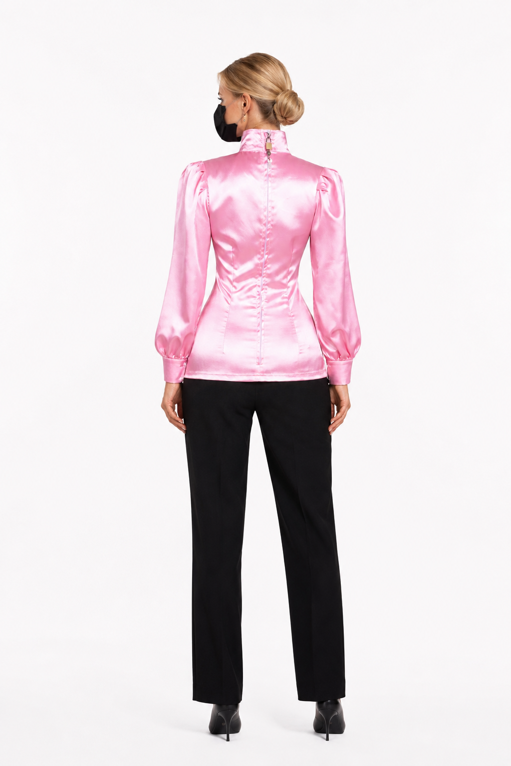 Baby Pink Satin Blouse G4006