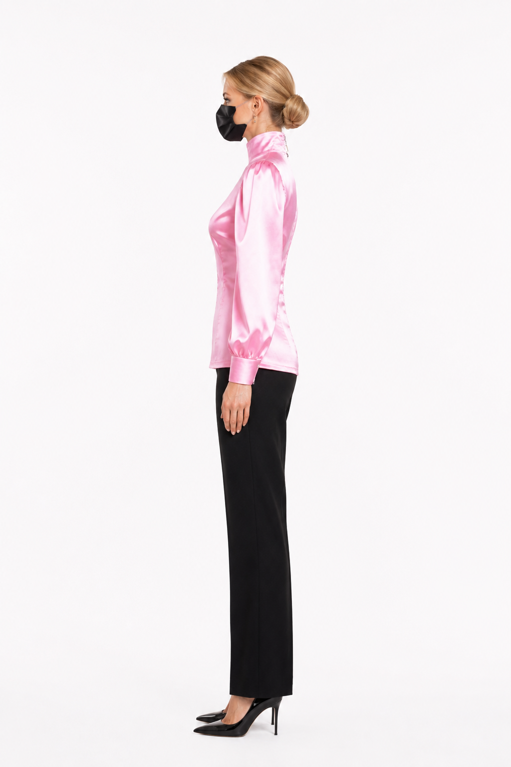Baby Pink Satin Blouse G4006