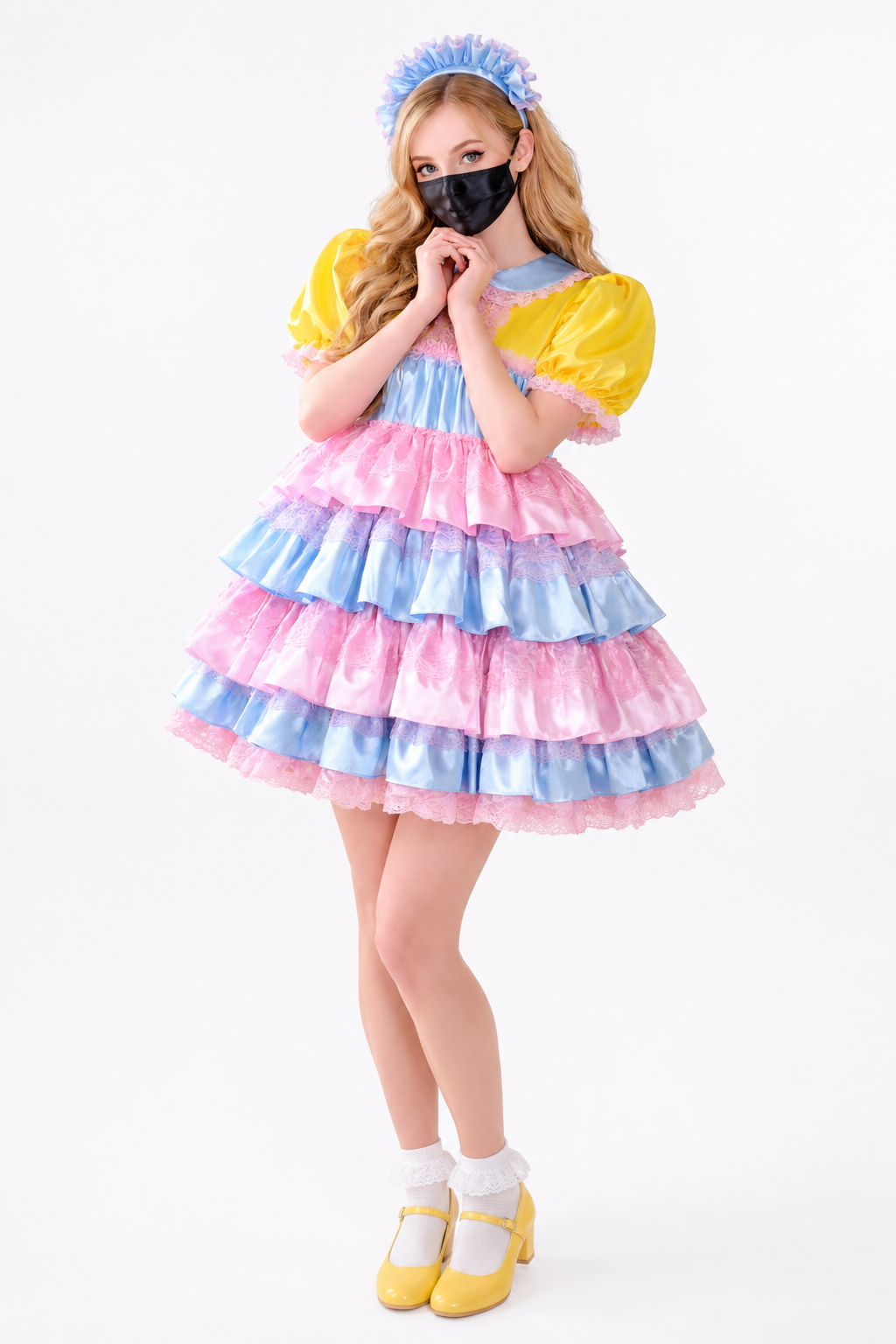 Rainbow Satin Dress G4007