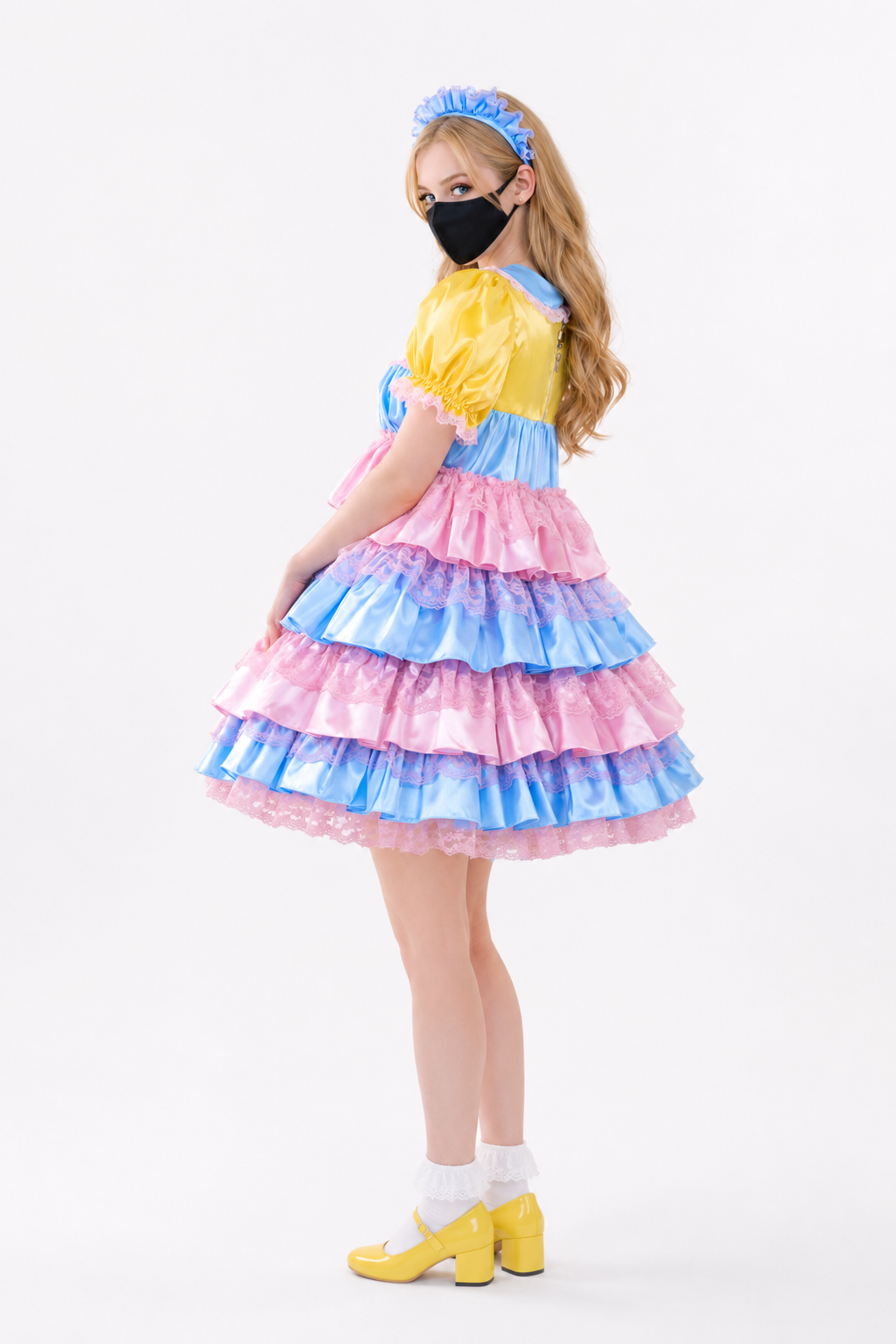 Rainbow Satin Dress G4007