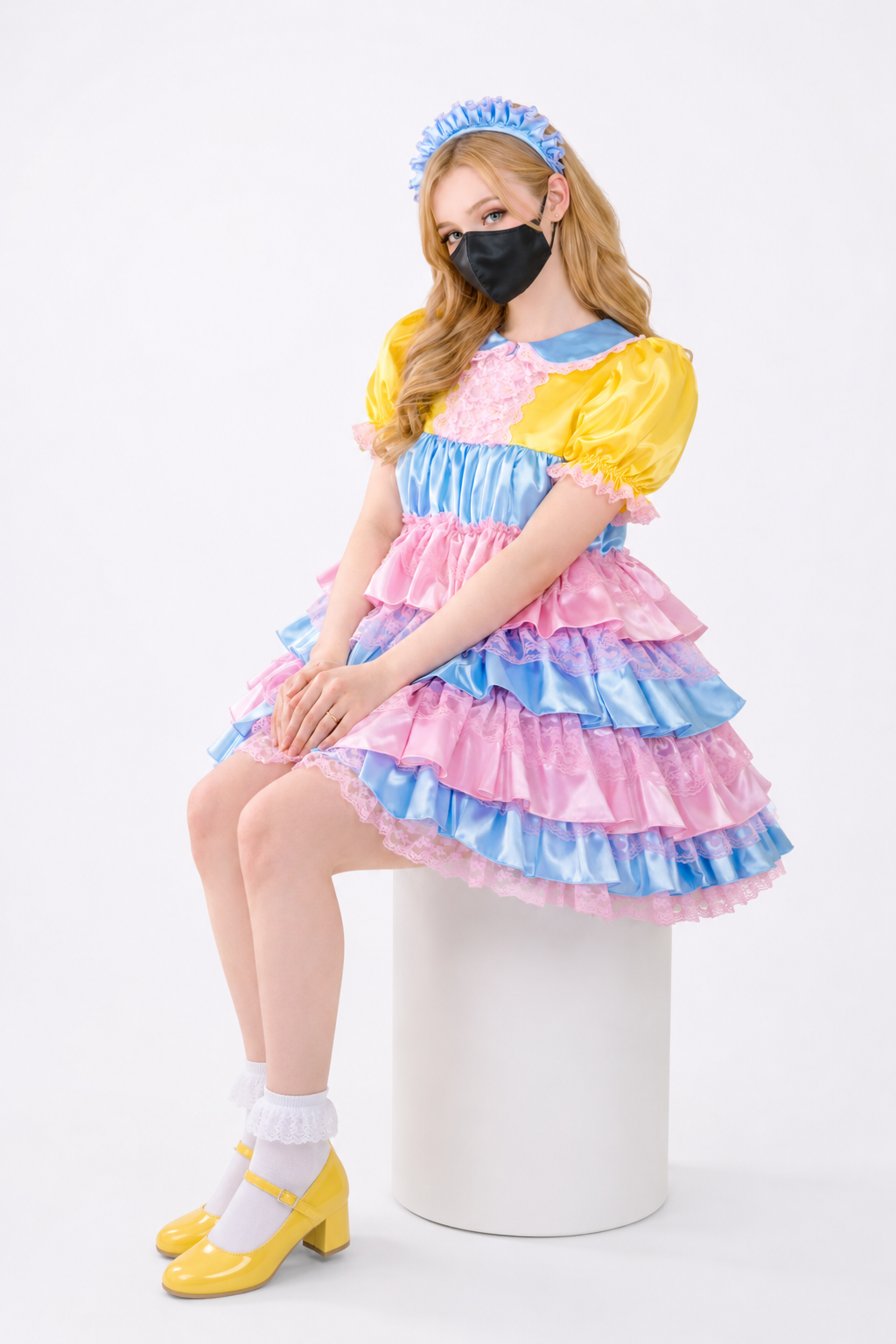 Rainbow Satin Dress G4007