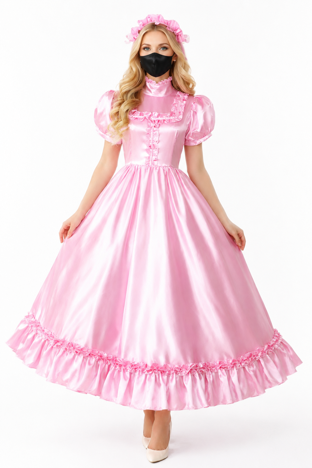 Baby Pink Satin Dress G4008