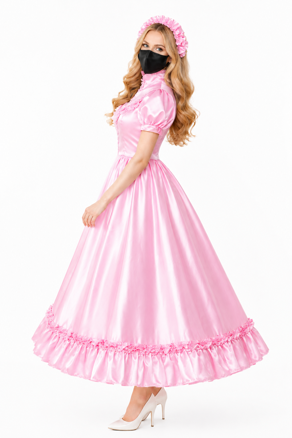 Baby Pink Satin Dress G4008