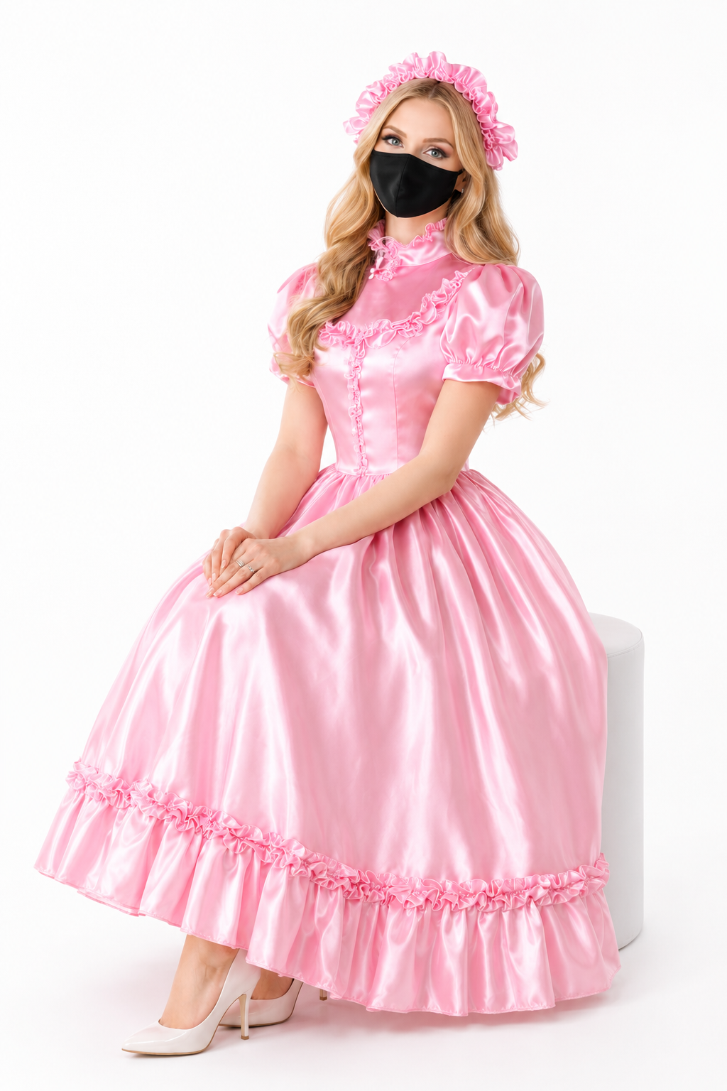 Baby Pink Satin Dress G4008