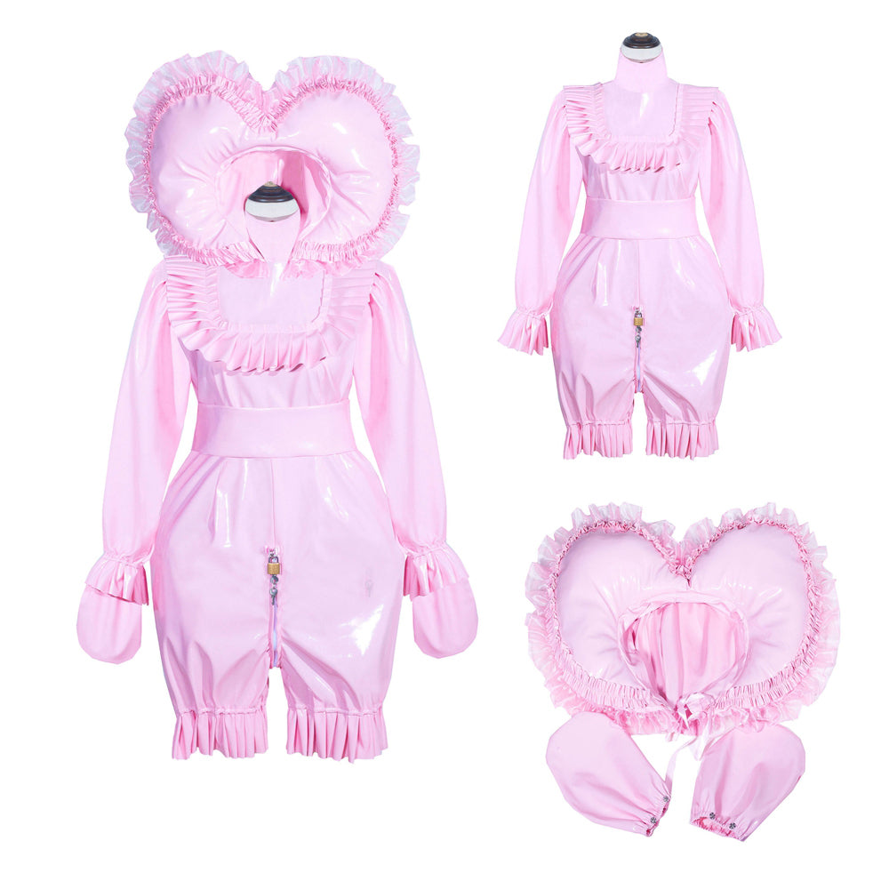 Combinaison G4012 en PVC fin rose bébé