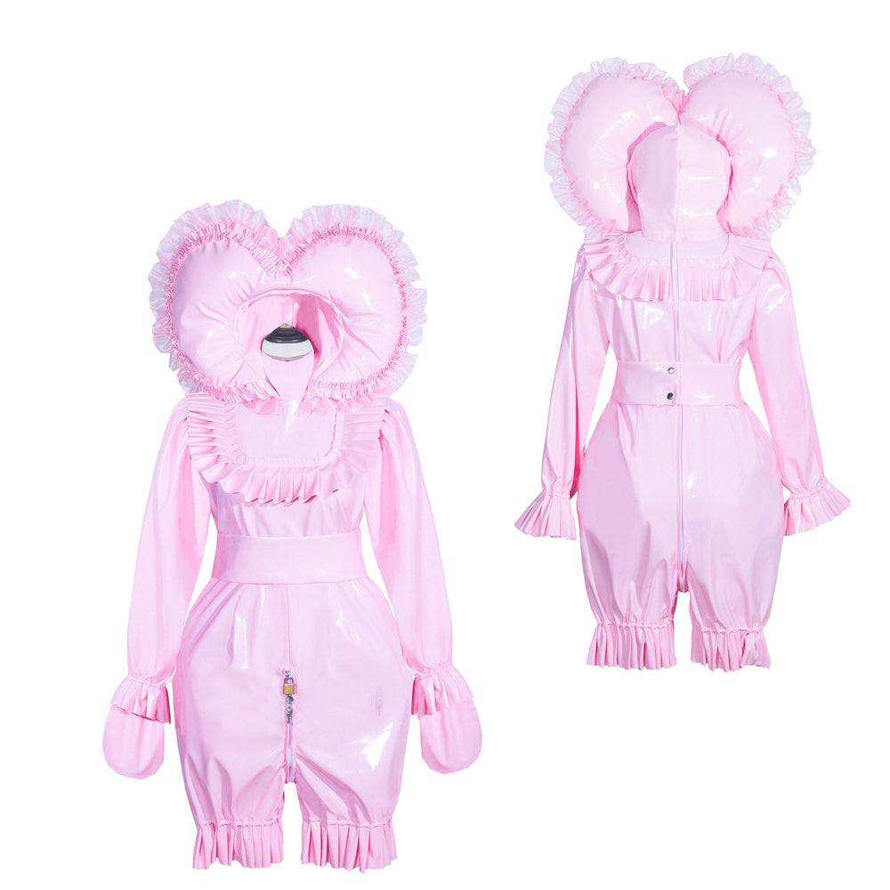 Combinaison G4012 en PVC fin rose bébé